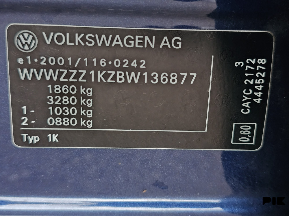 Volkswagen Golf 6 2010 1.6 TDI 77kW DSG