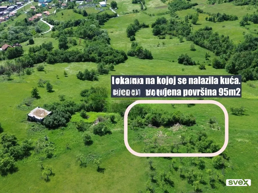 Zemljište sa ruševnom kućom, Stranjani, Zenica, P=28092m2