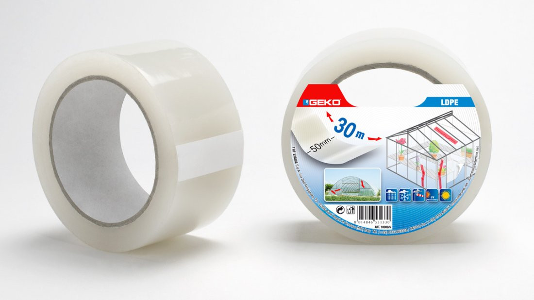 GEKO TRAKA ZA LJEPLJENJE PLASTENIKA 50MMX30M TRANSPARENT