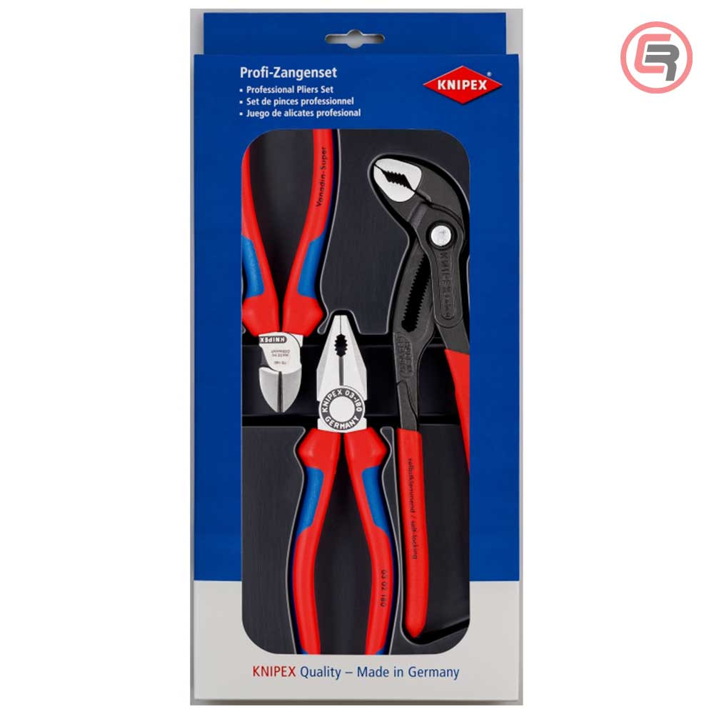 Knipex Set Kliješta Kombinovana + Sječice + Papagajke Cobra / 3 d