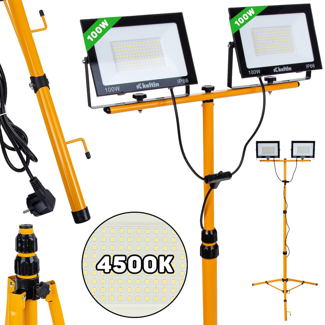 LED reflektor 2x100W s teleskopskim konstrukcijskim stativom i ka