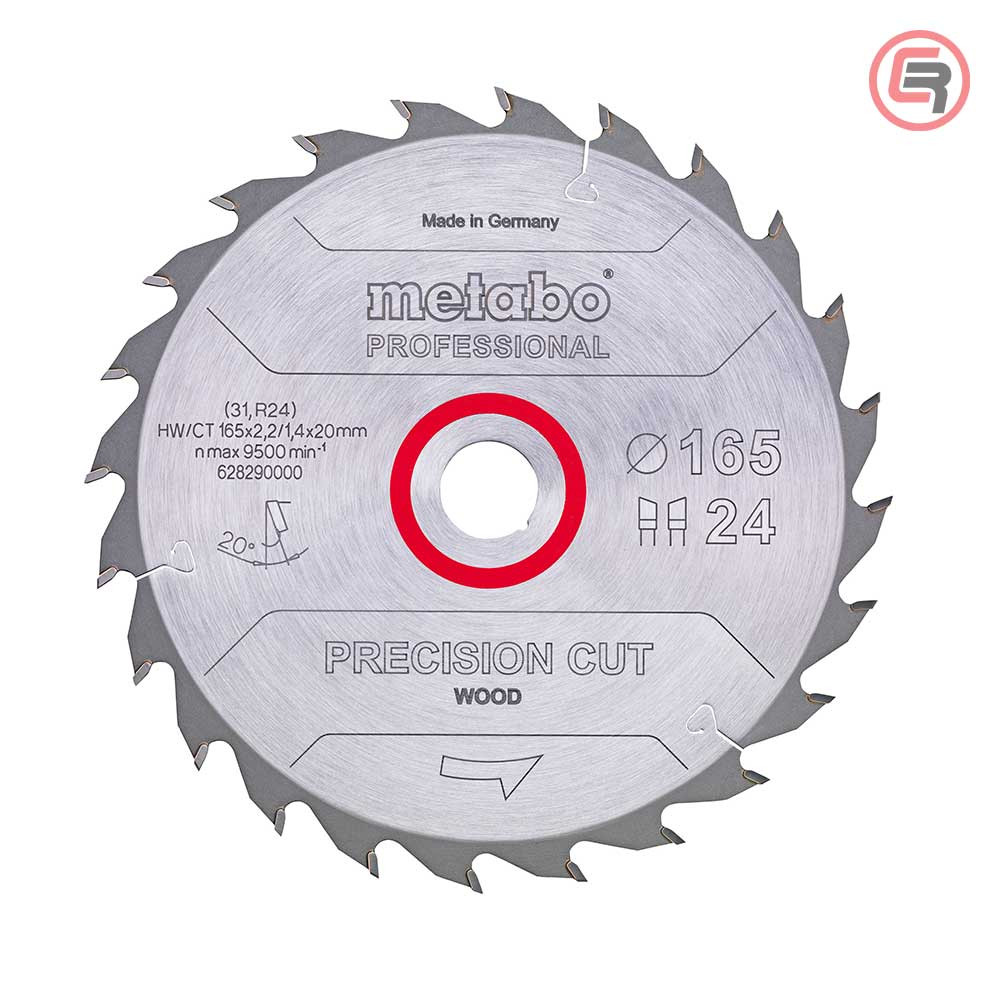 Metabo List Kružne Pile 165 x 2,2 / 1,4 x 20 / Z 24 Precision Cut