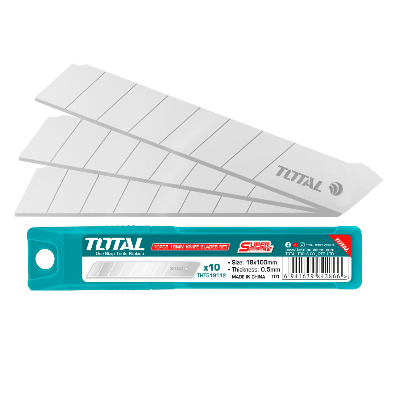 TOTAL 10-dijelni set noževa za Skalper 18x100mm (THT519112)