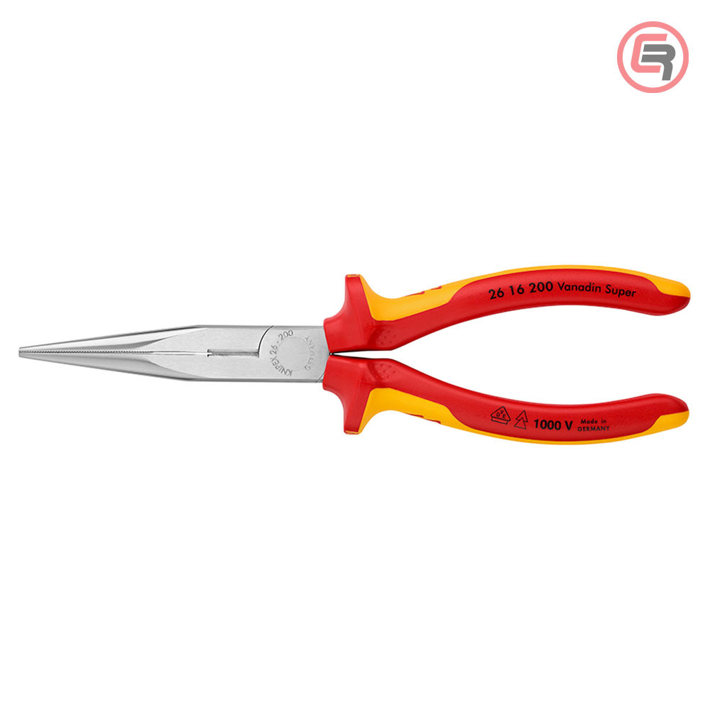 Knipex Kliješta Poluokrugla Špicasta Ravna 200mm 1000V - 26 16 20