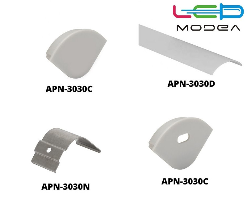 APN-3030  Aluminiski profil za led trake 2m/kom