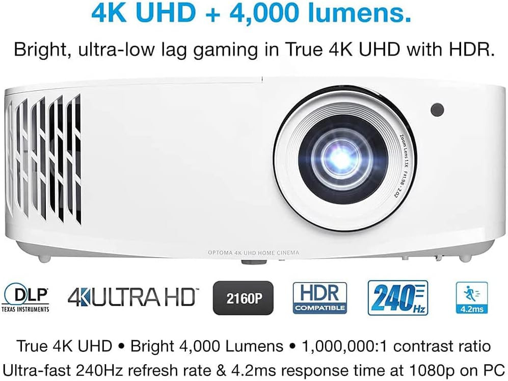 Video projektor UHD 3840x2160 4000 ANSI Optoma UHD38