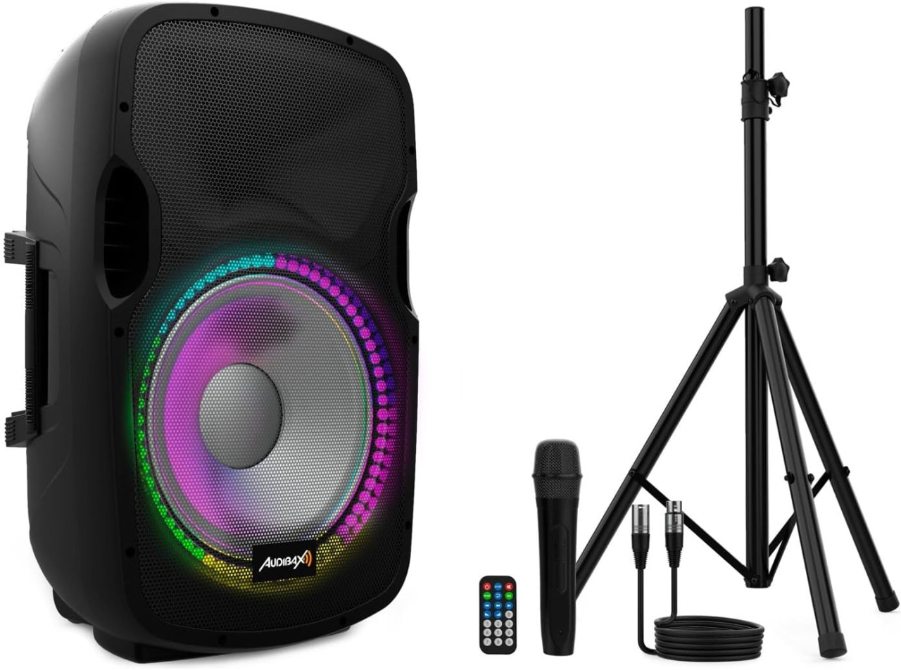 Zvučnik aktivni 15'' Audibax Party 15 + LED 10150569