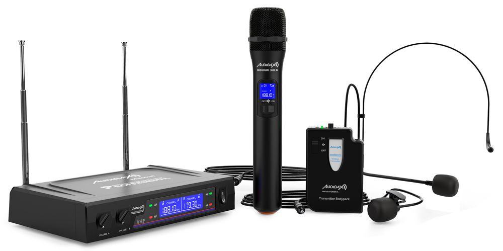 Bežični mikrofonski sustav kombinirani Audibax Missouri 3000