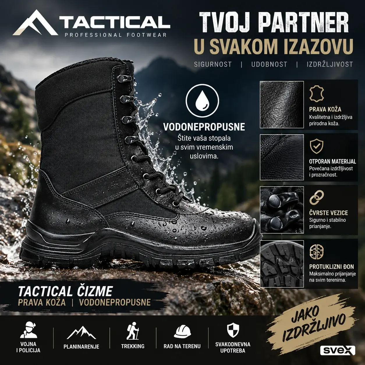 Čizma TACTICAL EXENA made in ITALY