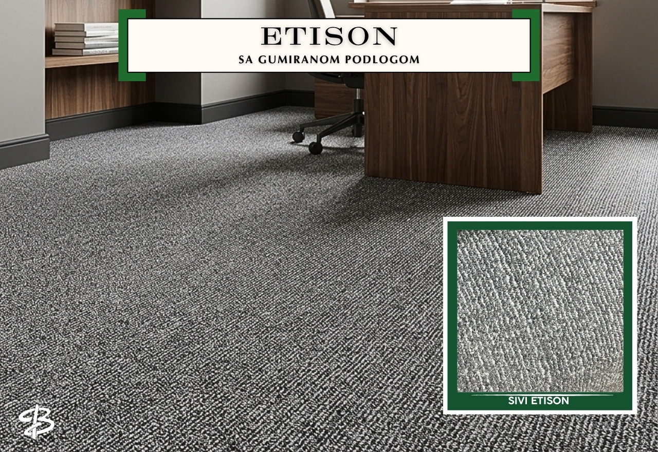 Etison linoleum umjetna travgumirana podloga tepih