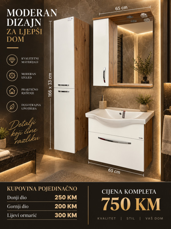 Kupatilski KOMPLETI | ODVOJENO - 45 55 60 75 80 85 100 umivaonik