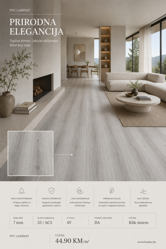 PVC Laminat 7mm / Vodootporni LVT Podovi