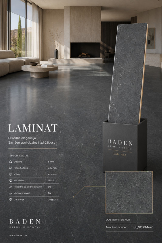 LAMINAT 5 I 7 MM VINIL PVC VIŠE BOJA FILC VODOOTPORNI LAMINATI