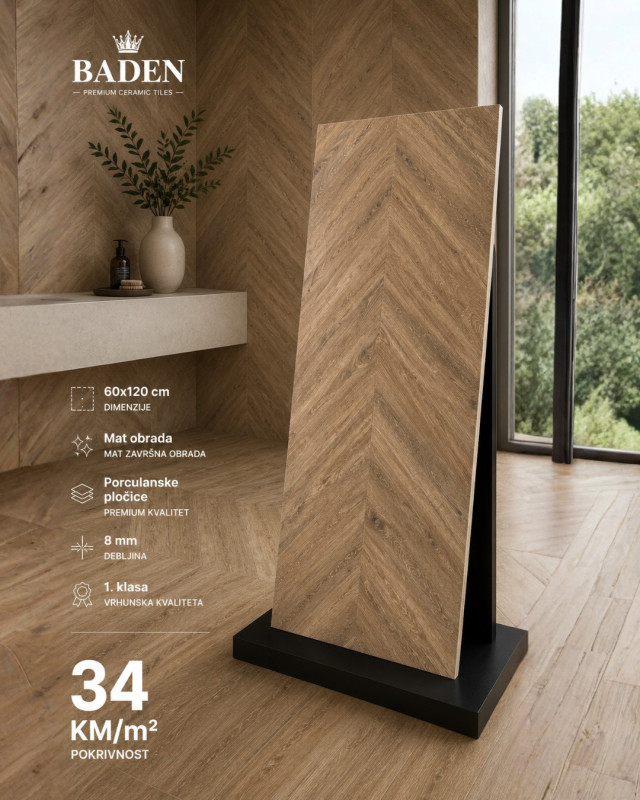 Keramika pločice 60x120 cm porculanske pločice mat obrada