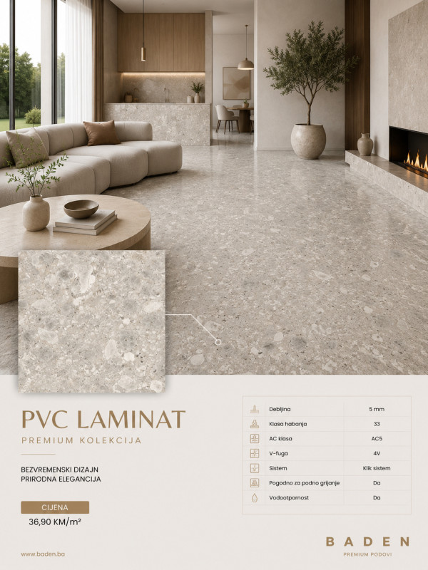 Laminat PVC 5mm Premium LVT Vodootporni Pod