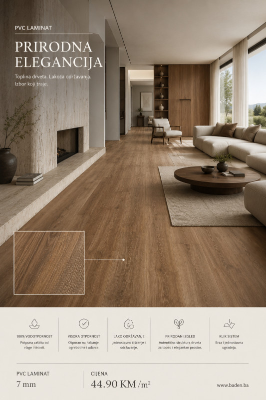 LAMINAT 5 I 7 MM VINIL PVC VIŠE BOJA FILC VODOOTPORNI LAMINATI