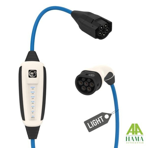 Punjač električnih vozila 11kW, boja: plava/siva, kabel tip 2