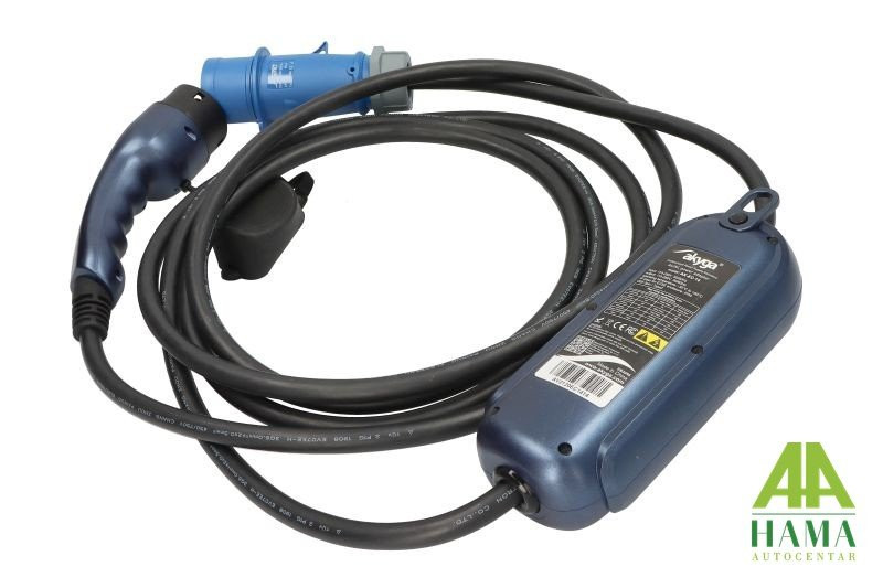 Punjač električnih vozila broj faza: 1, 7,4kW, boja: crna/plava