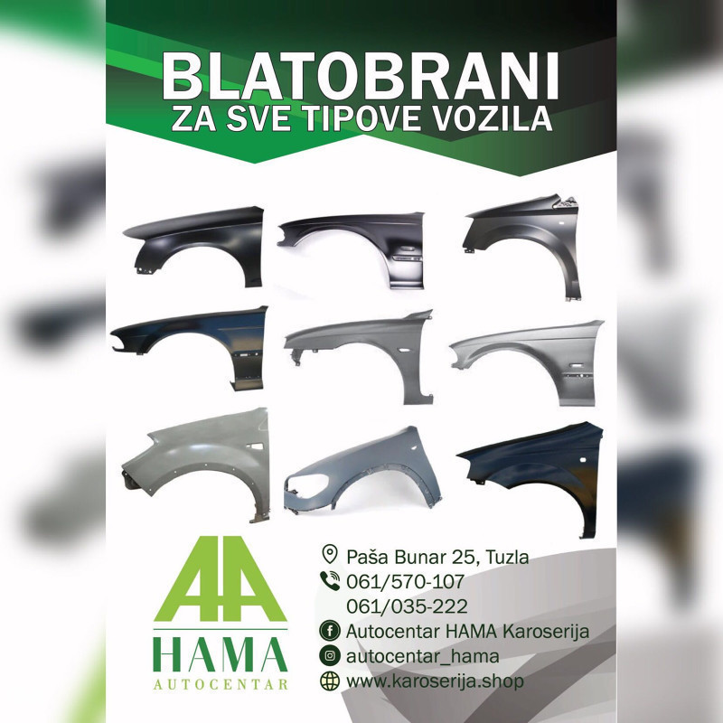 NOVI KAROSERIJSKI DIJELOVI ZA SVE VRSTE AUTOMOBILA
