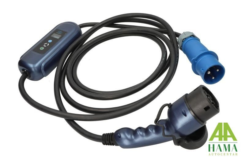 Punjač električnih vozila broj faza: 1, 7,4kW, boja: crna/plava