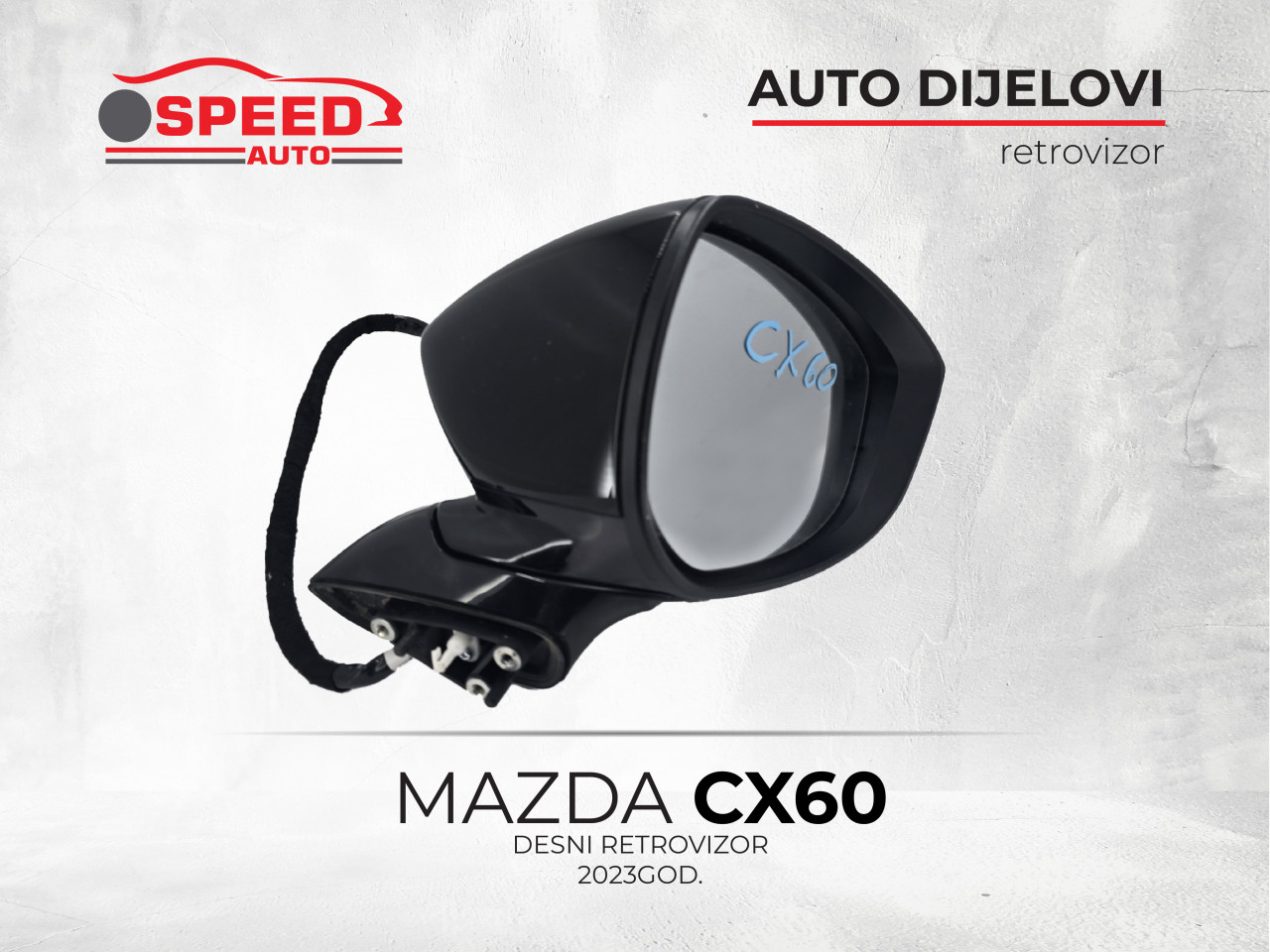 RETROVIZOR DESNI MAZDA CX60 SA INDIKATOROM 2023GOD.