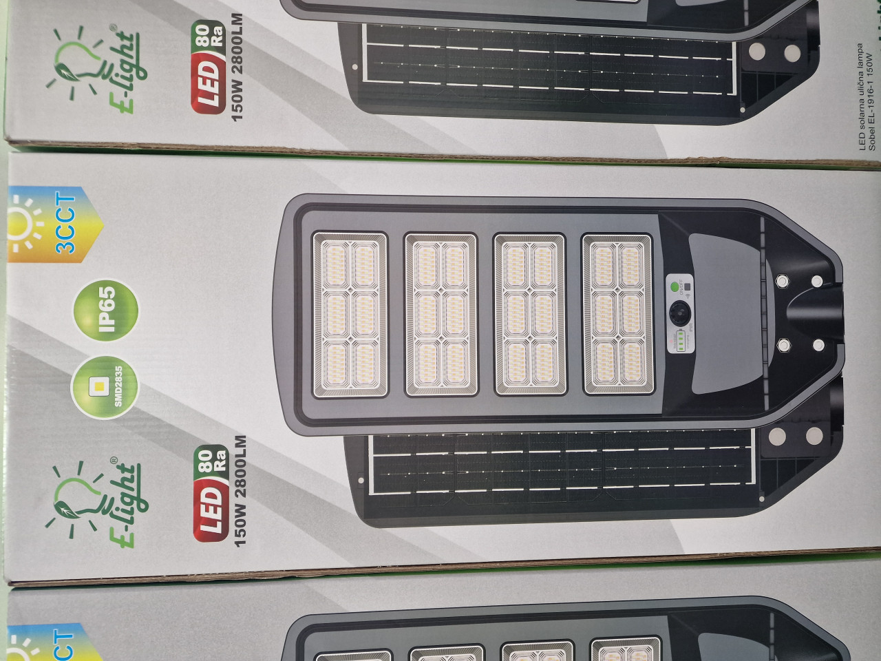 LED Solarna ulična svjetiljka 150W 3CCT