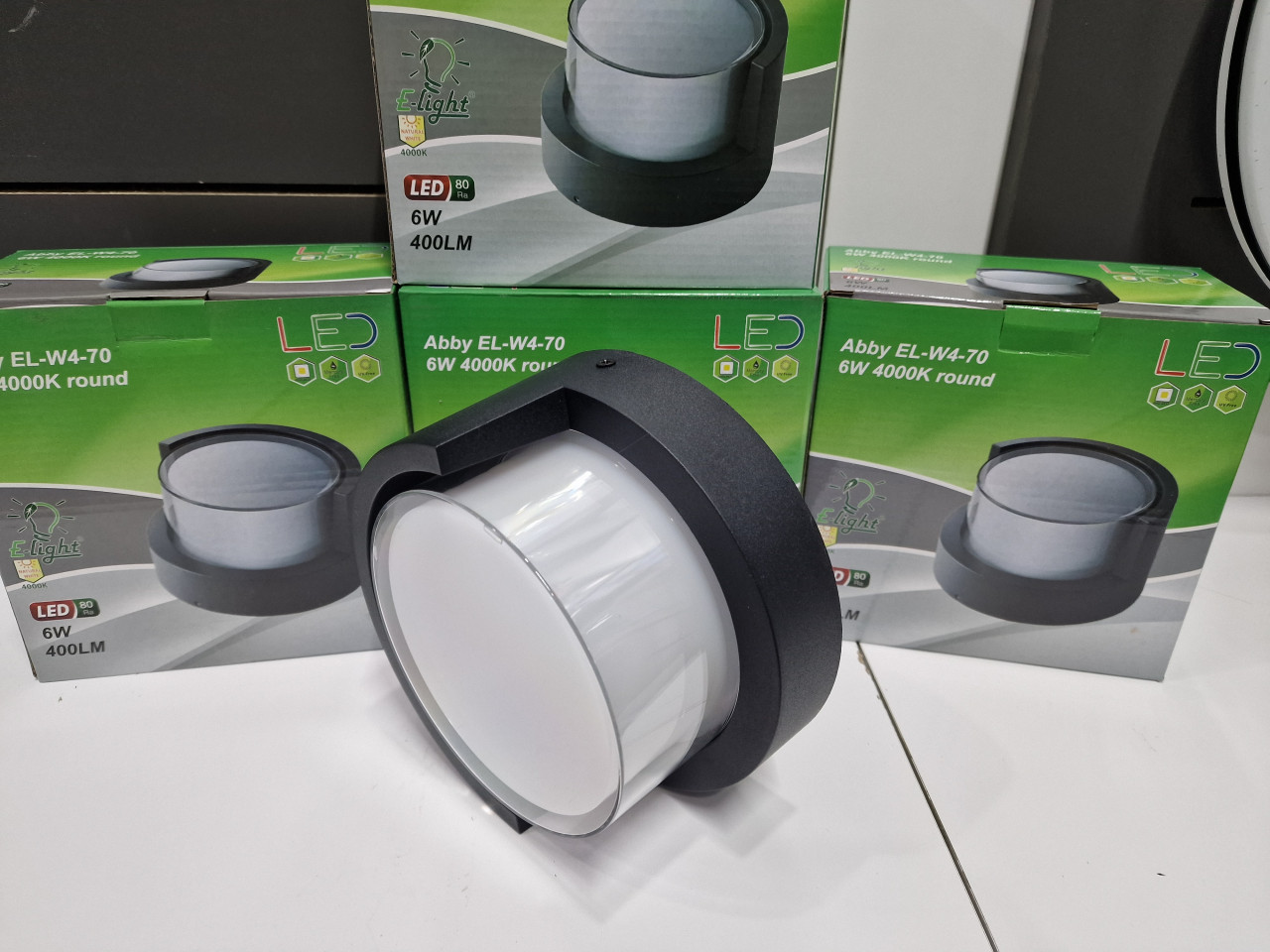 Zidna lampa E-light Abby EL-W4-70 6W 4000K okrugla