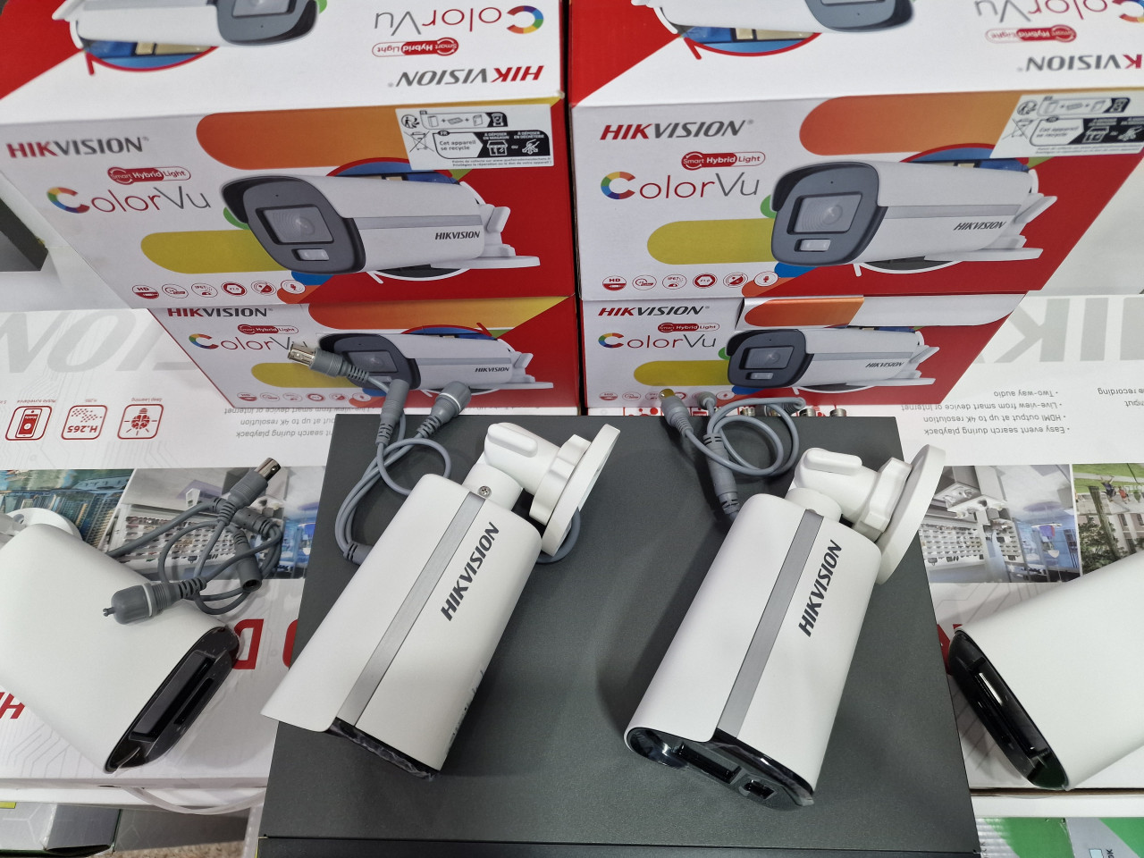 HIKVISION ColorVu SET 4x 5MP Kamera + DVR + Mikrofon + 100m kabla
