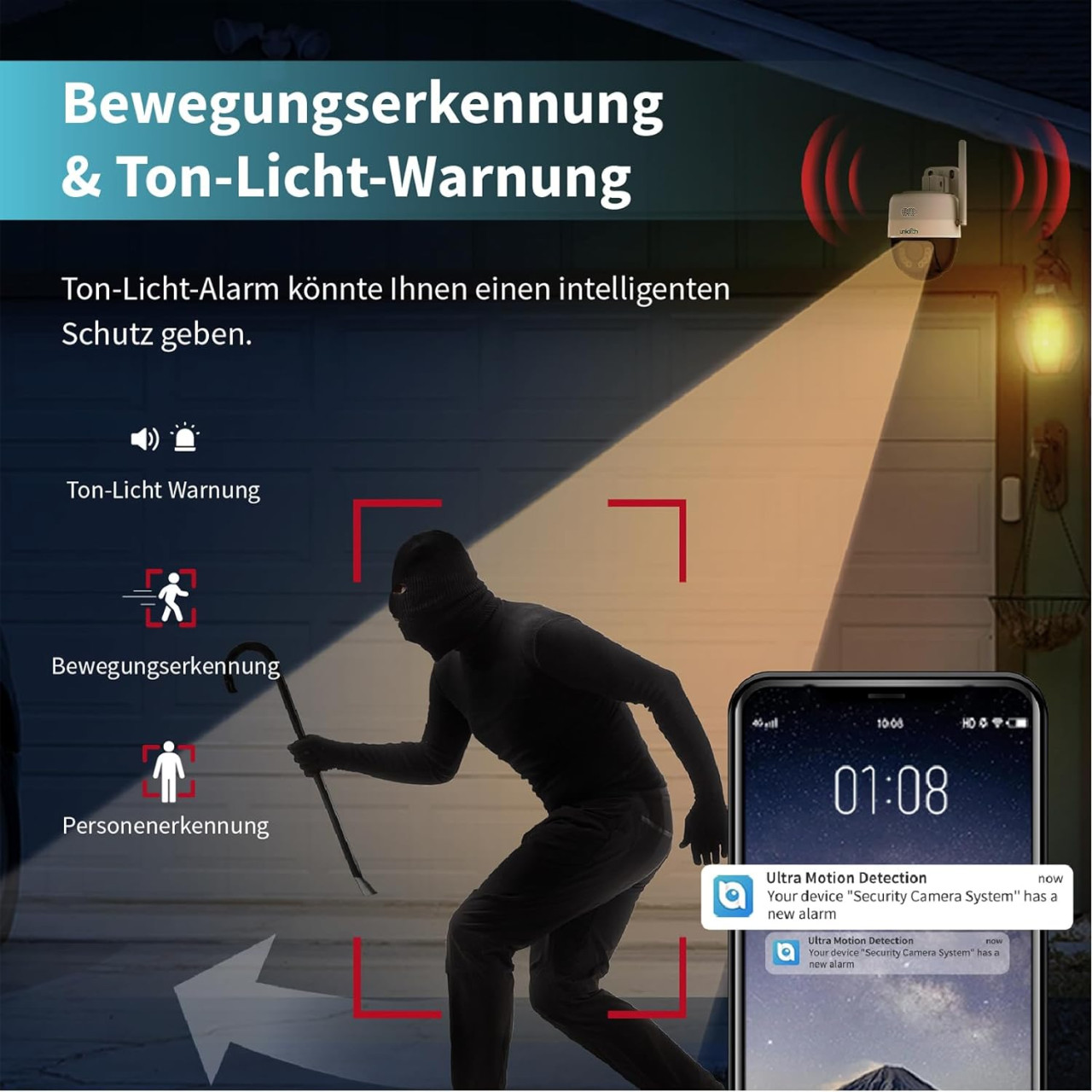 WiFi PTZ Kamera UNV 2K IP65