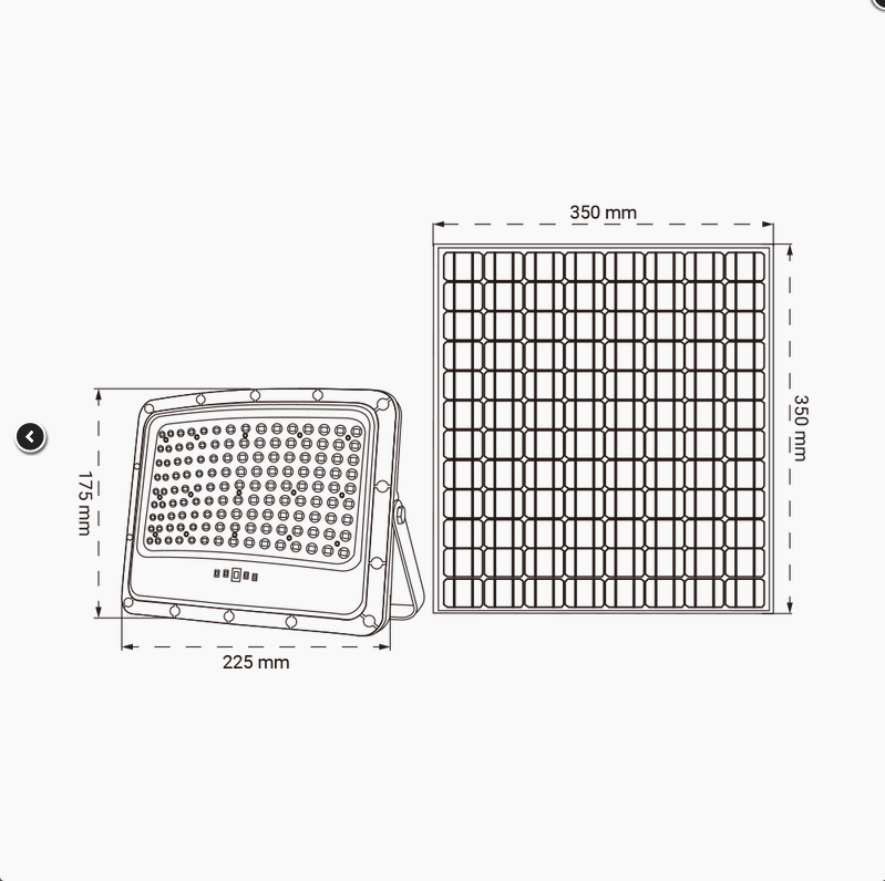 LED solarni reflektor Green Tech 200W, 3CCT, IP65