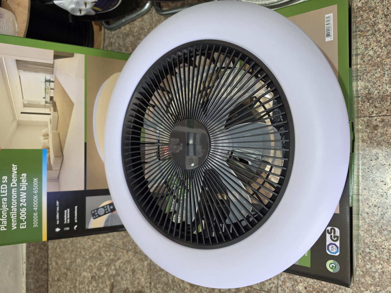 LED plafonjera sa ventilatorom 24W 3000K-6500K Daljinski
