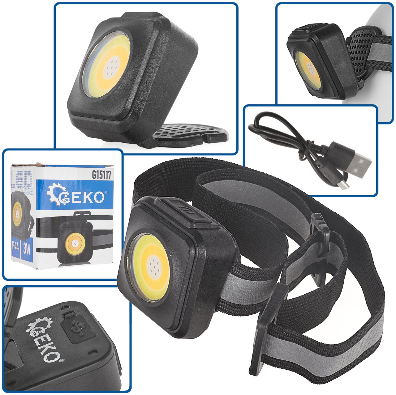 LED Lampa Otporna na Udar Baterija 500mAh 500lm 3W Na Glavu