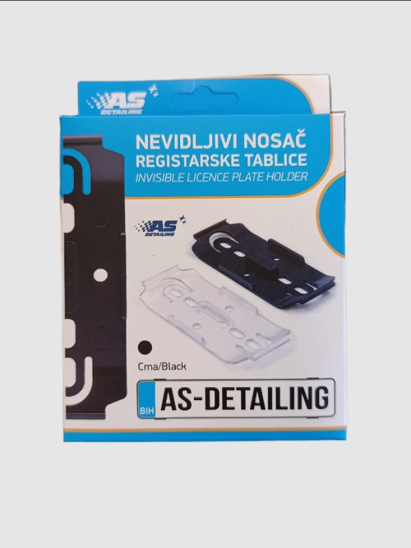 Crni Nevidljivi Nosač Registarskih Tablica