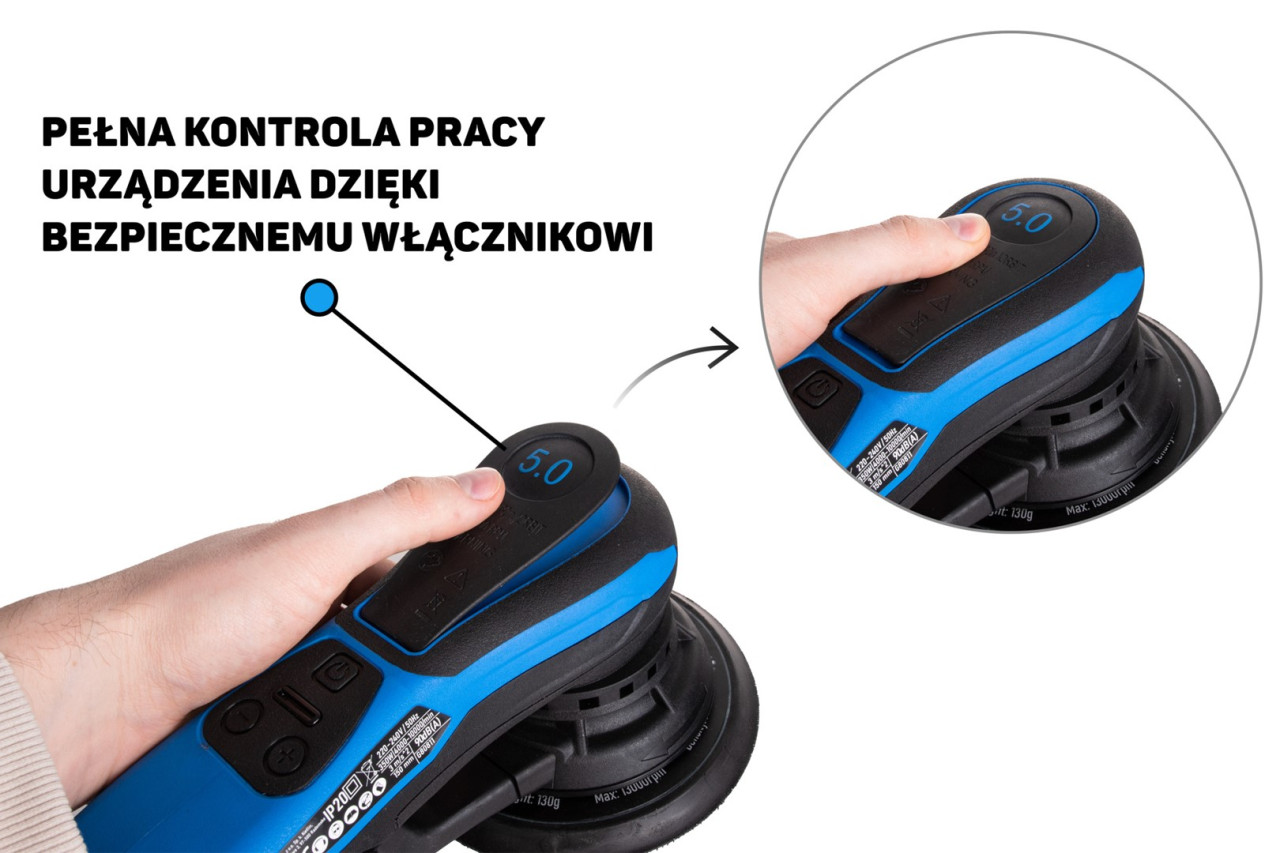 Orbitna Šlajfarica 150MM Brushless 350W Orbita 5MM