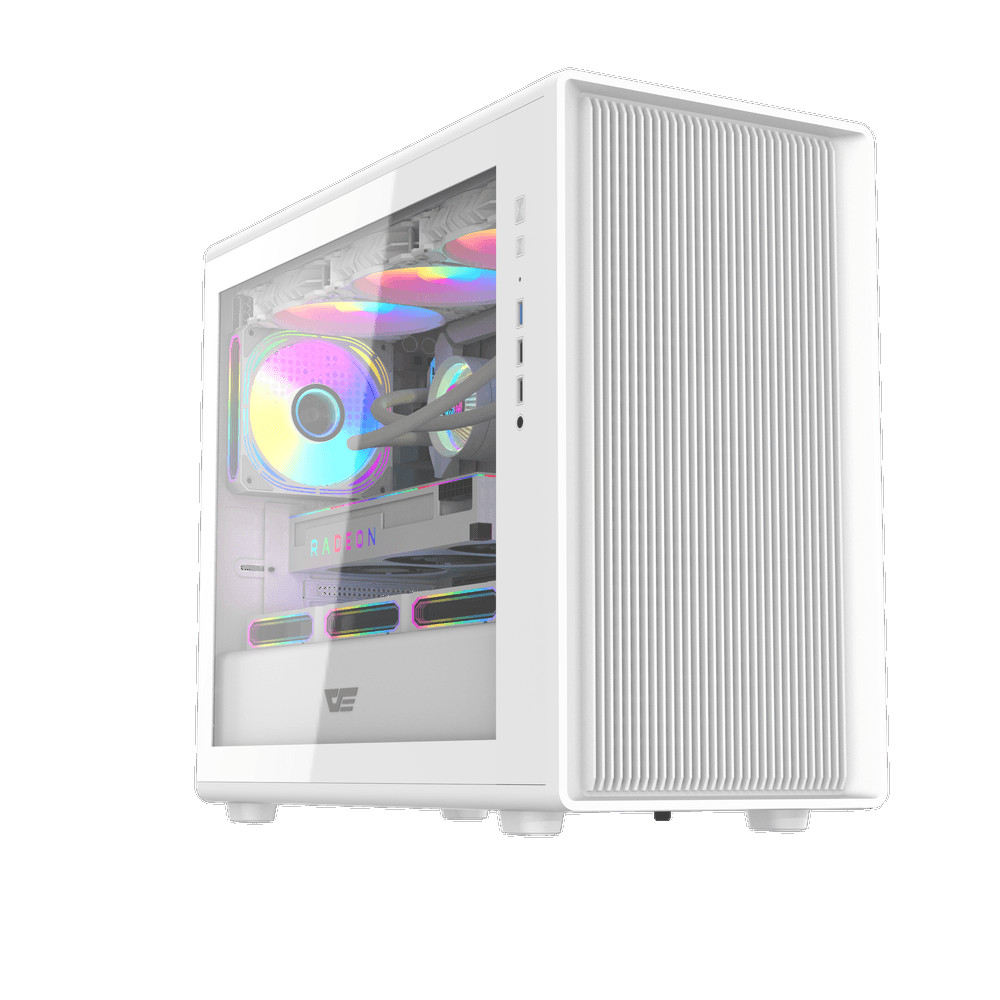 Kućište darkFlash DB460M Bijelo sa 4x ARGB ventilatora