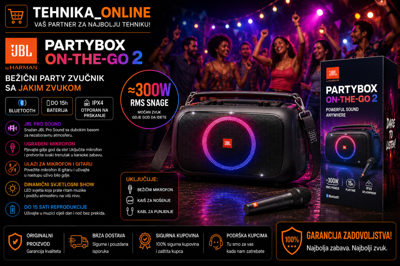 Zvučnik JBL PARTYBOX ON-THE-GO2 Bluetooth