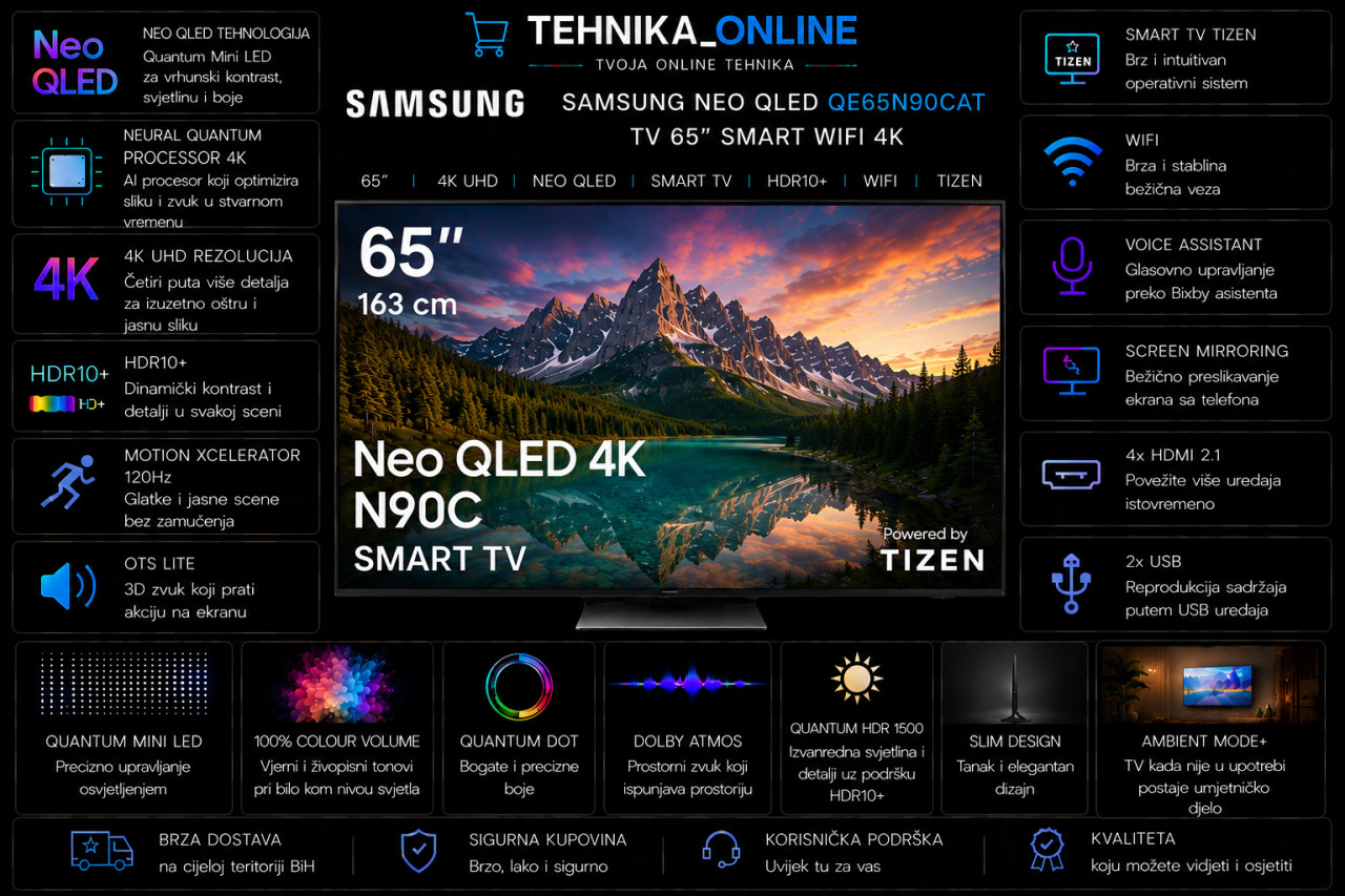 SAMSUNG NEO QLED QE65N90CAT TV 65 SMART WIFI 4K