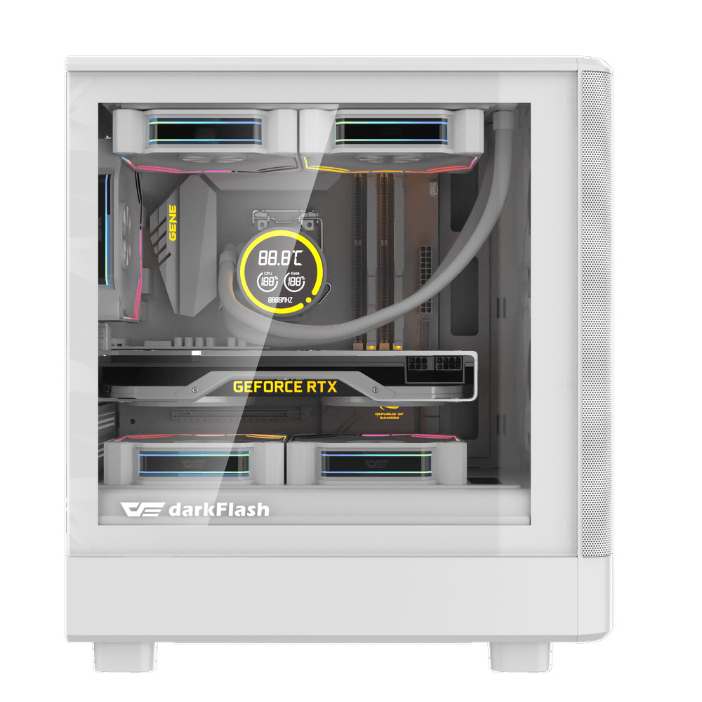 Kućište darkFlash DB330M MESH Bijelo bez ventilatora
