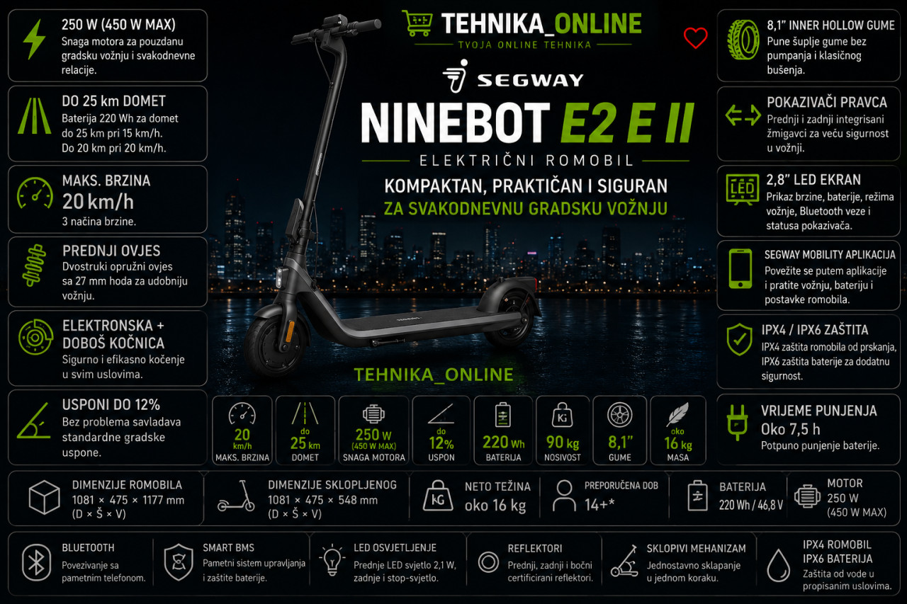 Električni romobil Segway E2 II