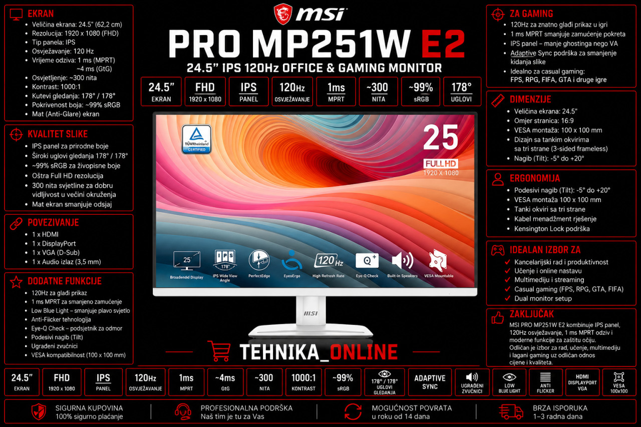 MSI PRO MP251W E2