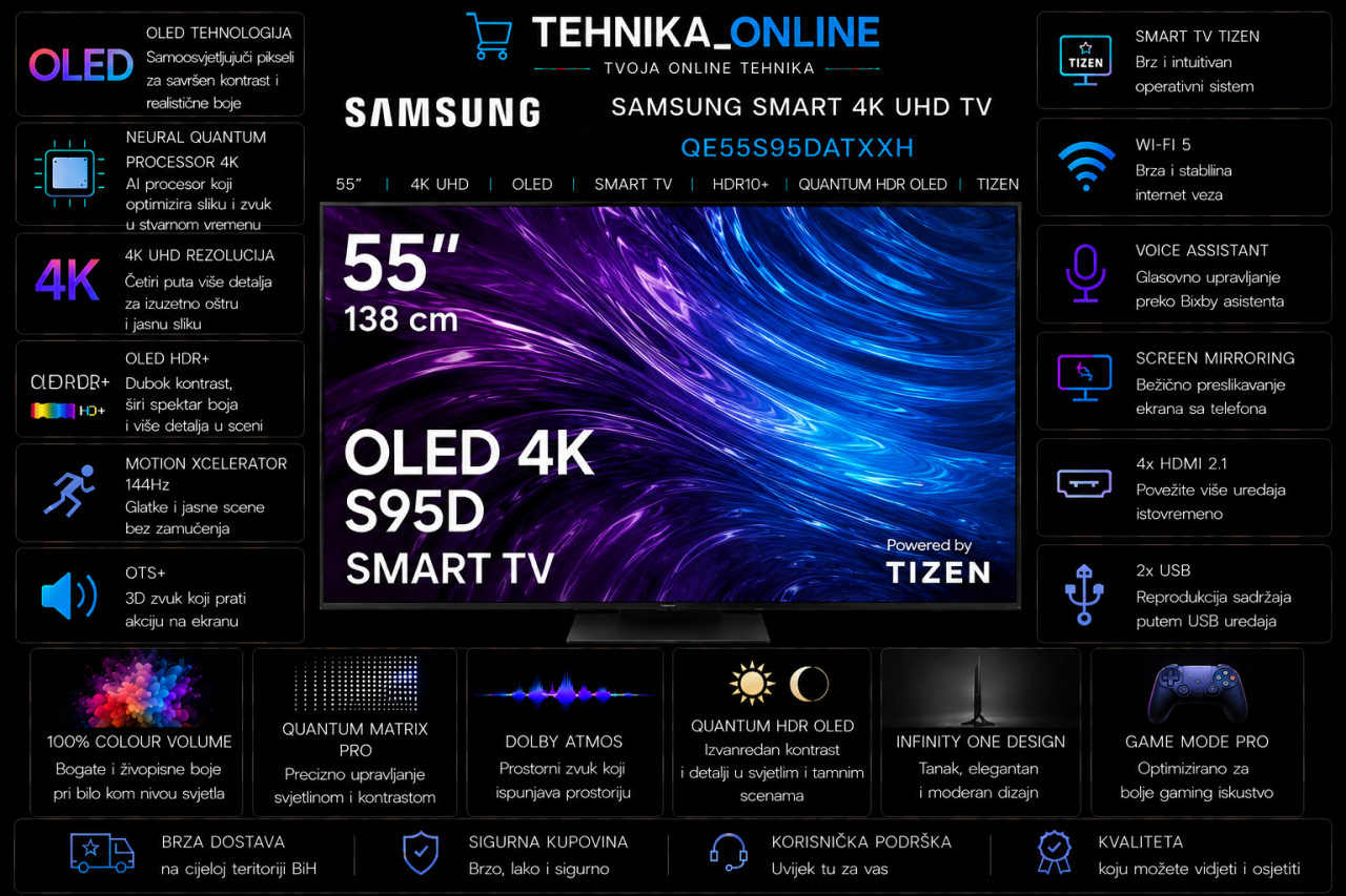SAMSUNG SMART 4K UHD TV QE55S95DATXXH