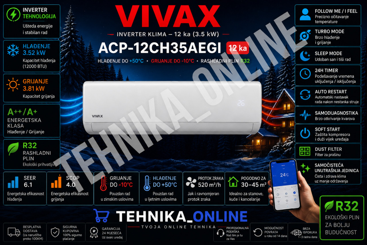 VIVAX klima 12CH35AEGI 12-ka Inverter