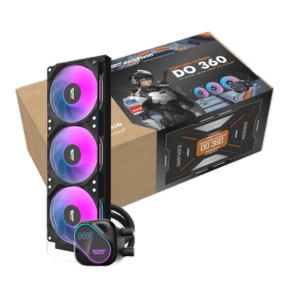 Vodeno hlađenje darkFlash DO360 Crno ARGB LCD Screen