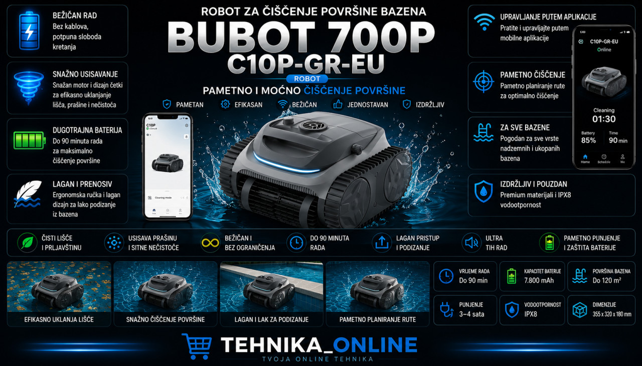 Robot za bazen Bubot 700P C10P-GR-EU
