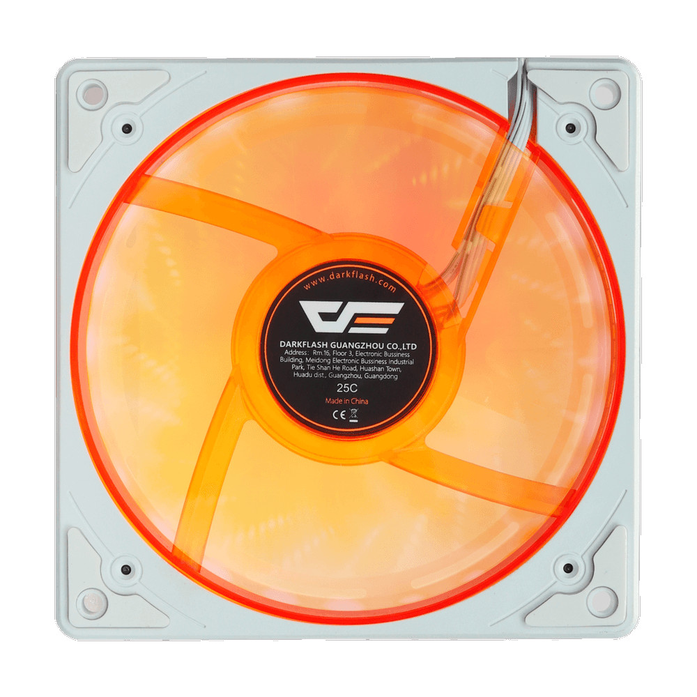 Ventilator darkFlash DE8 Single Fan Bijeli 4PIN PWM + 3PIN ARGB