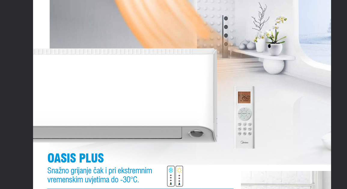 MIDEA KLIMA 12 OASIS PLUS   (-30) 2 GRIJACA