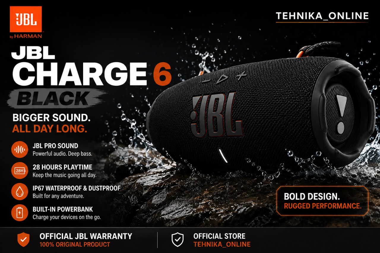 Zvučnik prijenosni bluetooth JBL CHARGE 6 crni