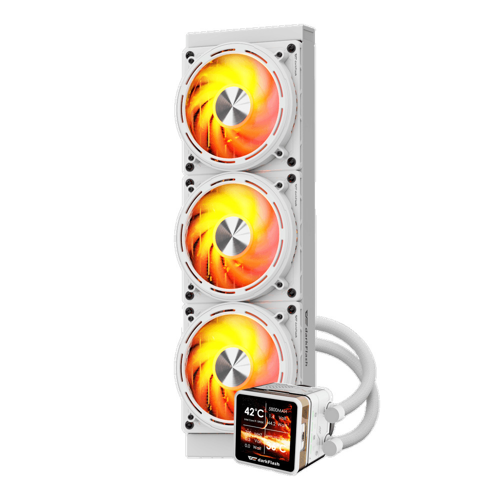 Vodeno hlađenje darkFlash DE360 Bijelo ARGB IPS Screen
