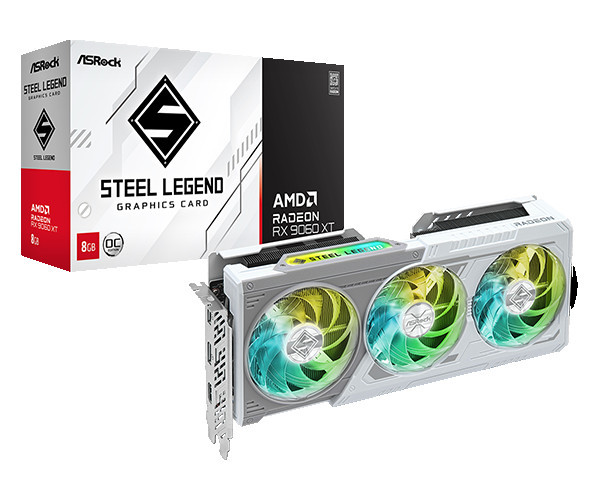 ASROCK RX 9060 XT 16GB GDDR6 Steel Legend OC PCIE