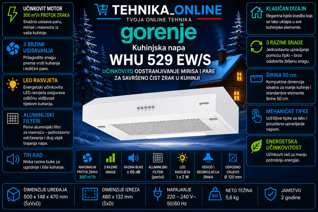 Gorenje napa WHU 529 EW/S
